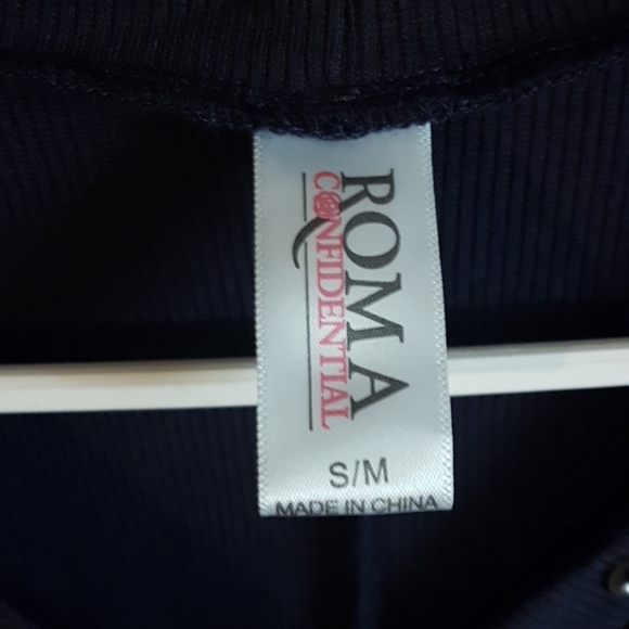 Blue button down pajama romper - Picture 3 of 3